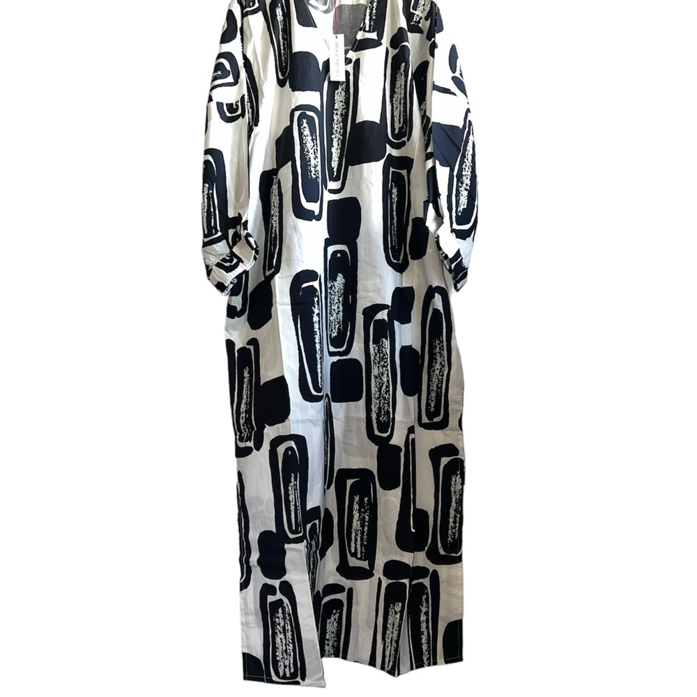 FRANCES VALENTINE Rosa Caftan Flintstone Oyster Black - Picture 2 of 9